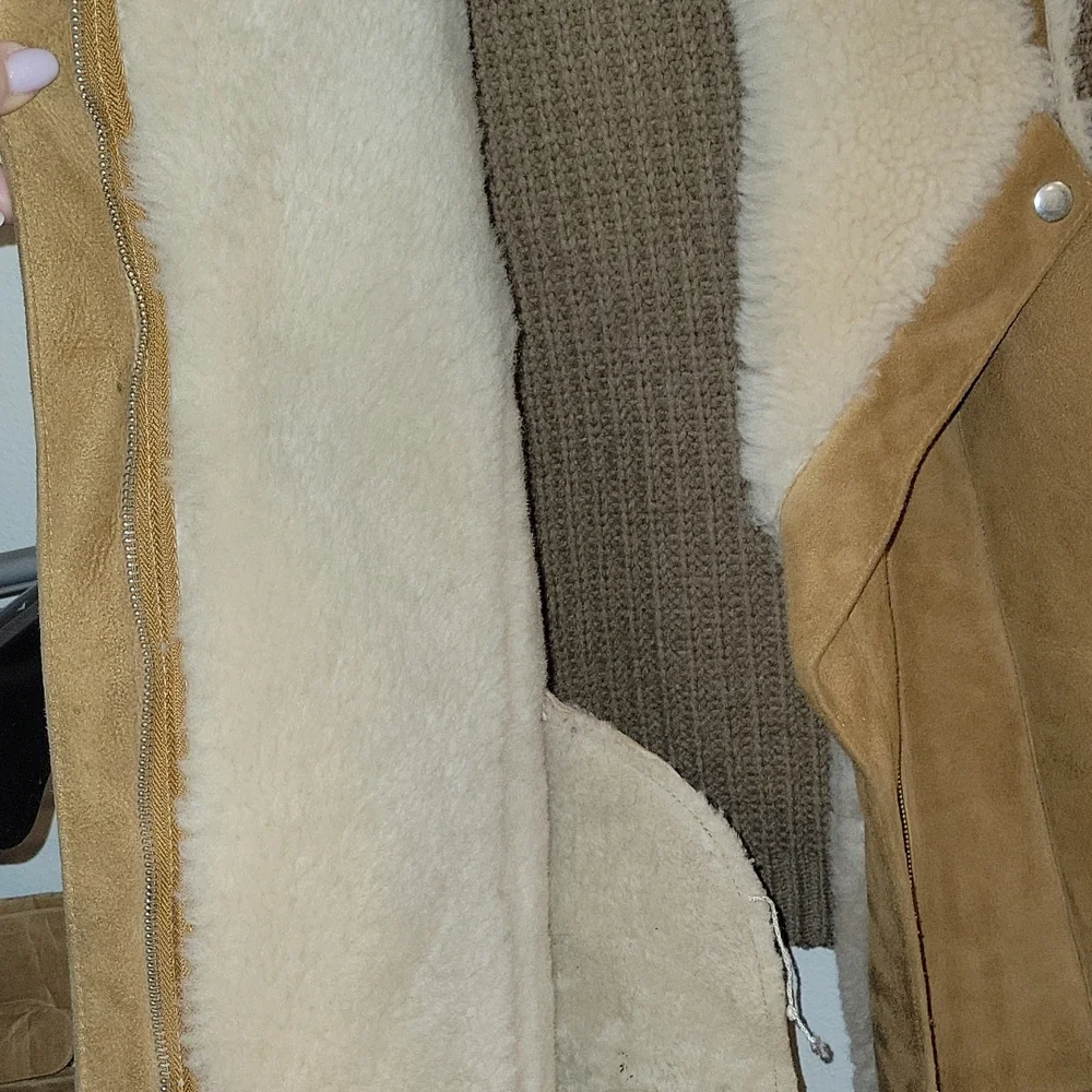 JOIE Brinley Lamb Fur Suede Vest in Natural - Picture 3 of 14
